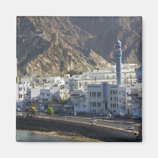 Aimant Oman, Mascate, Mutrah. Bâtiments le long de Mutrah (Devant)