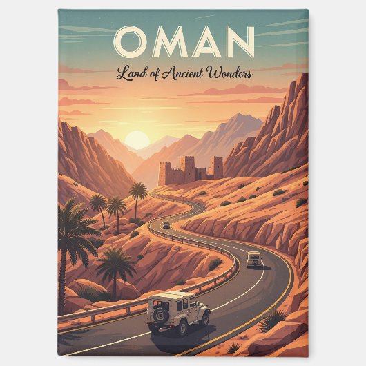 Aimant Oman Sunset Travel (Recto)