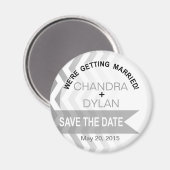Aimant Ombre Chevron Style ! Enregistrer l'argent Date (Recto/Verso)