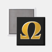 Aimant Oméga grecque d'or - Symbole de la résistance (Recto/Verso)