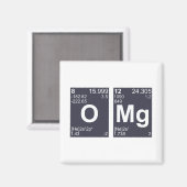 Aimant OMG Oh Mon Dieu Éléments de tableau périodique (Recto/Verso)
