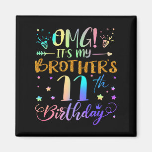 Aimant Omg Ses Mes Frères 11e Anniversaire Doux 11 Ans O