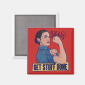 Aimant On fait des trucs AOC Rosie le riveter (Recto/Verso)