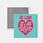 Aimant On Love. Citation de Lao Tzu (Recto/Verso)