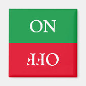 Aimant On Off switch red green Dishwasher Laundry in use  (Devant)