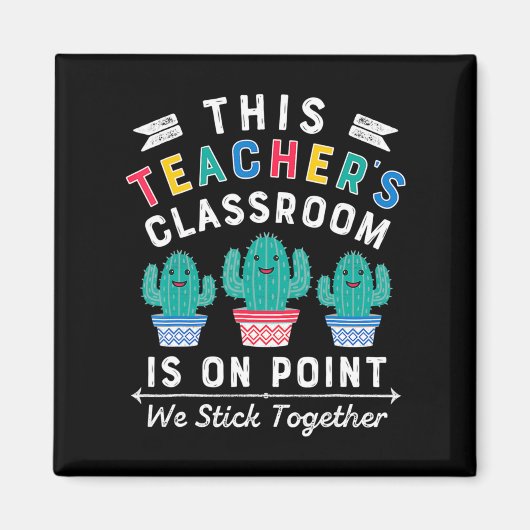 Aimant On Point We Stick Together Fun Back to School Teac (Devant)