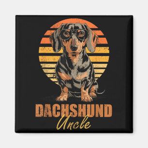 Aimant Oncle Cool Rétro Dachshund Amusing Amateur de Chie