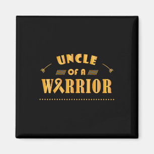 Aimant Oncle of a Warrior Childhood Cancer Ribbon Award