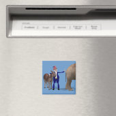 Aimant Oncle Sam aime les animaux (In Situ (Lave-vaisselle))