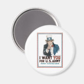 Aimant Oncle Sam "JE VEUX VOUS !" (Recto/Verso)