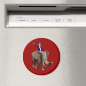 Aimant Oncle Sam Riding On Elephant (In Situ (Lave-vaisselle))