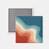 Aimant Ondes de style rétro (Recto/Verso)