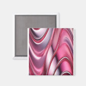 Aimant ondes vives violettes chromées roses (Recto/Verso)