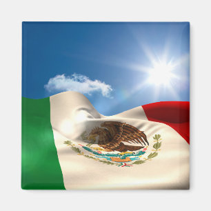 Aimant Ondulation de drapeau du Mexique produite par