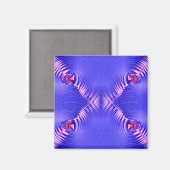 Aimant ondulations bleues (Recto/Verso)