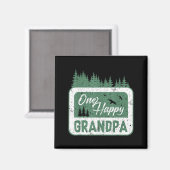 Aimant One Happy Grandpa Camper 1st Birthday Camng Bear  (Recto/Verso)