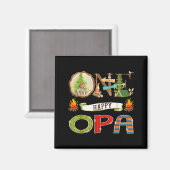 Aimant One Happy Opa Camper 1st Birthday Camng Bear (Recto/Verso)