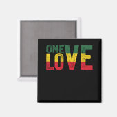 Aimant One Love Jamaican Rasta (Recto/Verso)