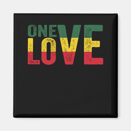 Aimant One Love Jamaican Rasta (Devant)