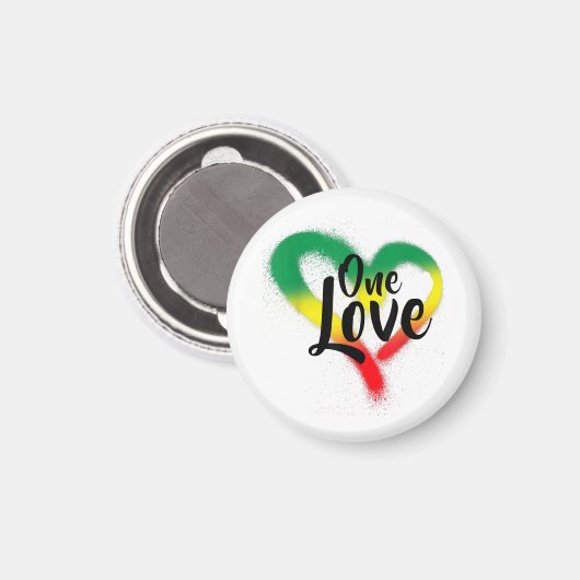 Aimant One Love One Heart Reggae Vibes (Recto/Verso)