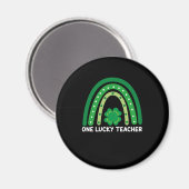 Aimant One Lucky Teacher Irish Rainbow St Patrick’s Day (Recto/Verso)