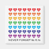 Aimant One Orlando One Pulse Rainbow 49 Hearts (Devant)