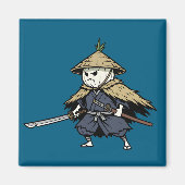 Aimant Onion Ronin Wandering Samurai Warrior Illustration (Devant)