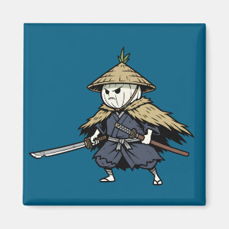 Aimant Onion Ronin Wandering Samurai Warrior Illustration