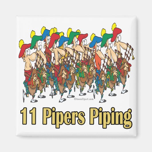Aimant onze pipettes piping 11e jour de noël (Devant)