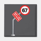 Aimant Oops I Hit Six Seven 6 7 Meme Funny Brainrot Inter (Devant)