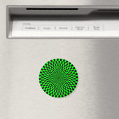 Aimant Op Art - Vert et Noir (In Situ (Lave-vaisselle))