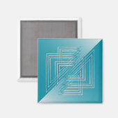 Aimant Opal Turquoise blanc (Recto/Verso)