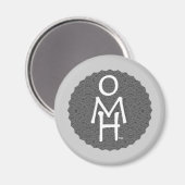 Aimant Open Mind & Heart. Soyez humains, soyez gentils. (Recto/Verso)