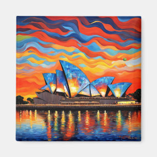 Aimant Opéra de Sydney au coucher du soleil