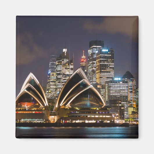 Aimant Opéra de Sydney & ville la nuit, Australie (Devant)