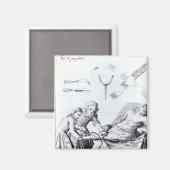 Aimant Opération chirurgicale pour amputer une jambe (Recto/Verso)