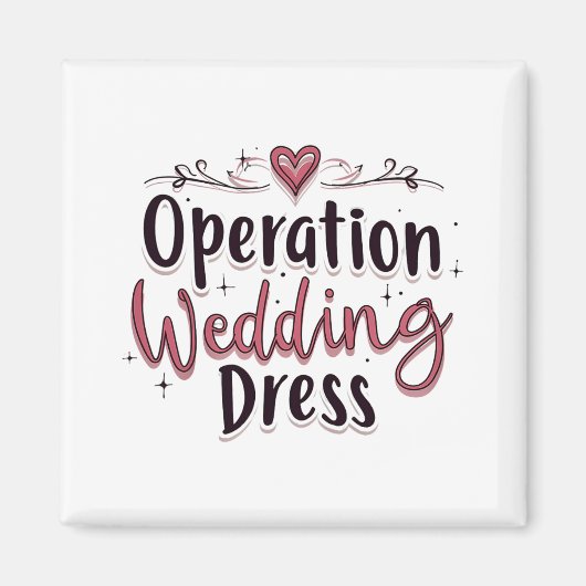 Aimant Opération Mariage Robe drôle Mariée Bachelorette P (Devant)