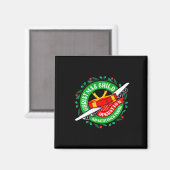 Aimant Opération sac à main de Samaritain Noël Mème enfan (Recto/Verso)