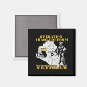 Aimant Opération Vintage des vétérans de l'opération Iraq (Recto/Verso)