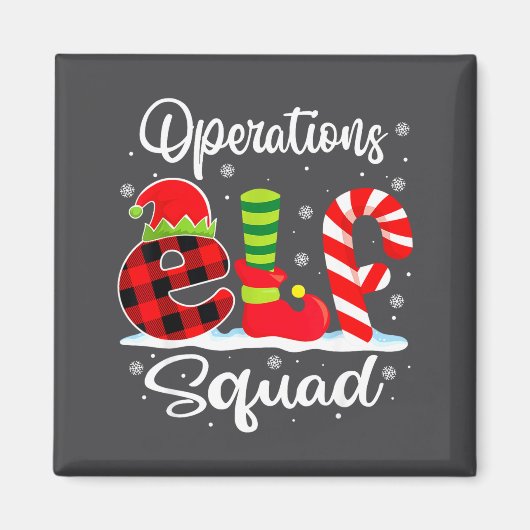 Aimant Operations Elf Squad Christmas Manager Matching X- (Devant)
