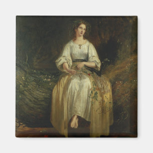 Aimant Ophélie tissant ses guirlandes, 1842 (huile sur l