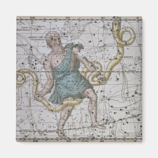 Aimant Ophiuchus ou Serpentarius, de 'Un Atlas Céleste (Devant)