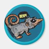 Aimant opossum idiot (Devant)