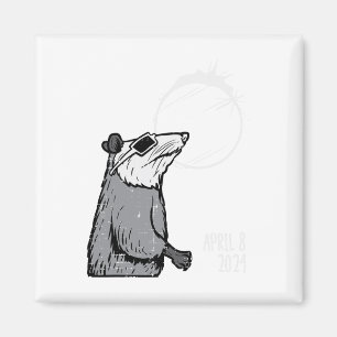 Aimant Opossum Solar Eclipse 2024 Totalité Avril 8 Hommes