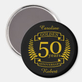 Aimant OR 50 ans Anniversaire Mariage 50 ans tous (Recto/Verso)