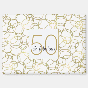 Aimant Or Blanc Glamour Cercles Stylés 50 et Fabuleux