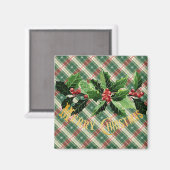 Aimant Or Blanc Noel Planté De Wreath (Recto/Verso)