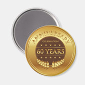 Aimant Or du 60e anniversaire (Recto/Verso)