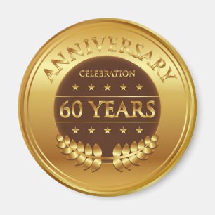 Aimant Or du 60e anniversaire