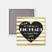 Aimant or il faut un grand coeur enseignant application (Recto/Verso)